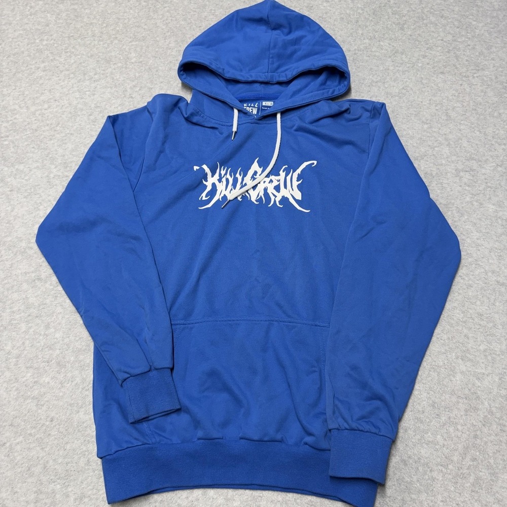 Kill Crew Hoodie Mens Medium Blue Pullover Fleece Sweatshirt Gym Porrada Series